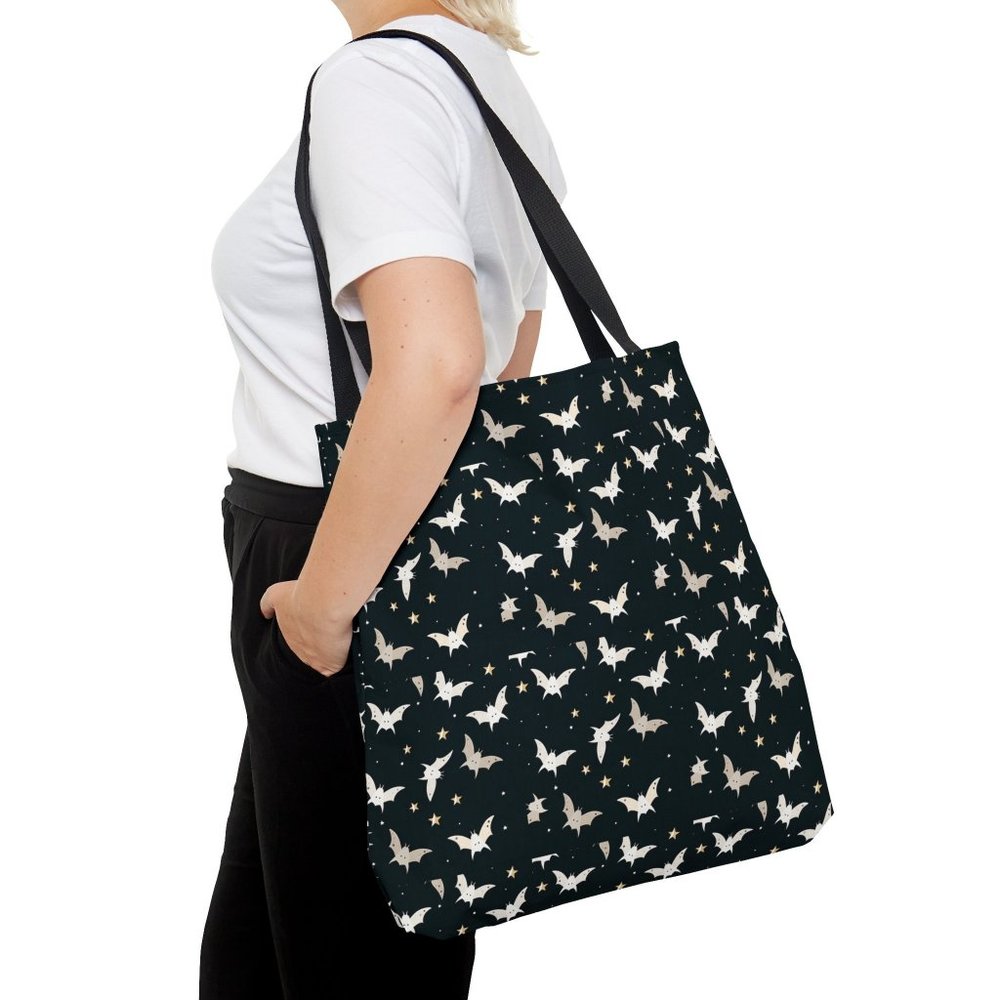 Bats Tote Bags, Stars Totes, Canvas Tote Bag, Shopping Bag, Gift For Women Totes